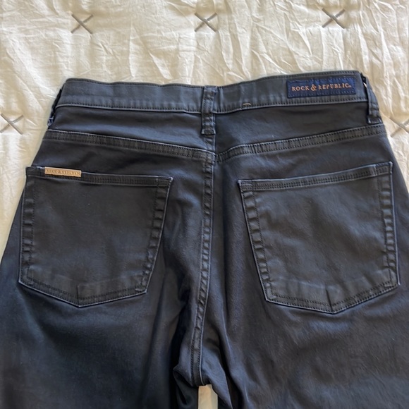 Dark Blue Wax Coated Rock & Republic Jeans - Picture 7 of 9